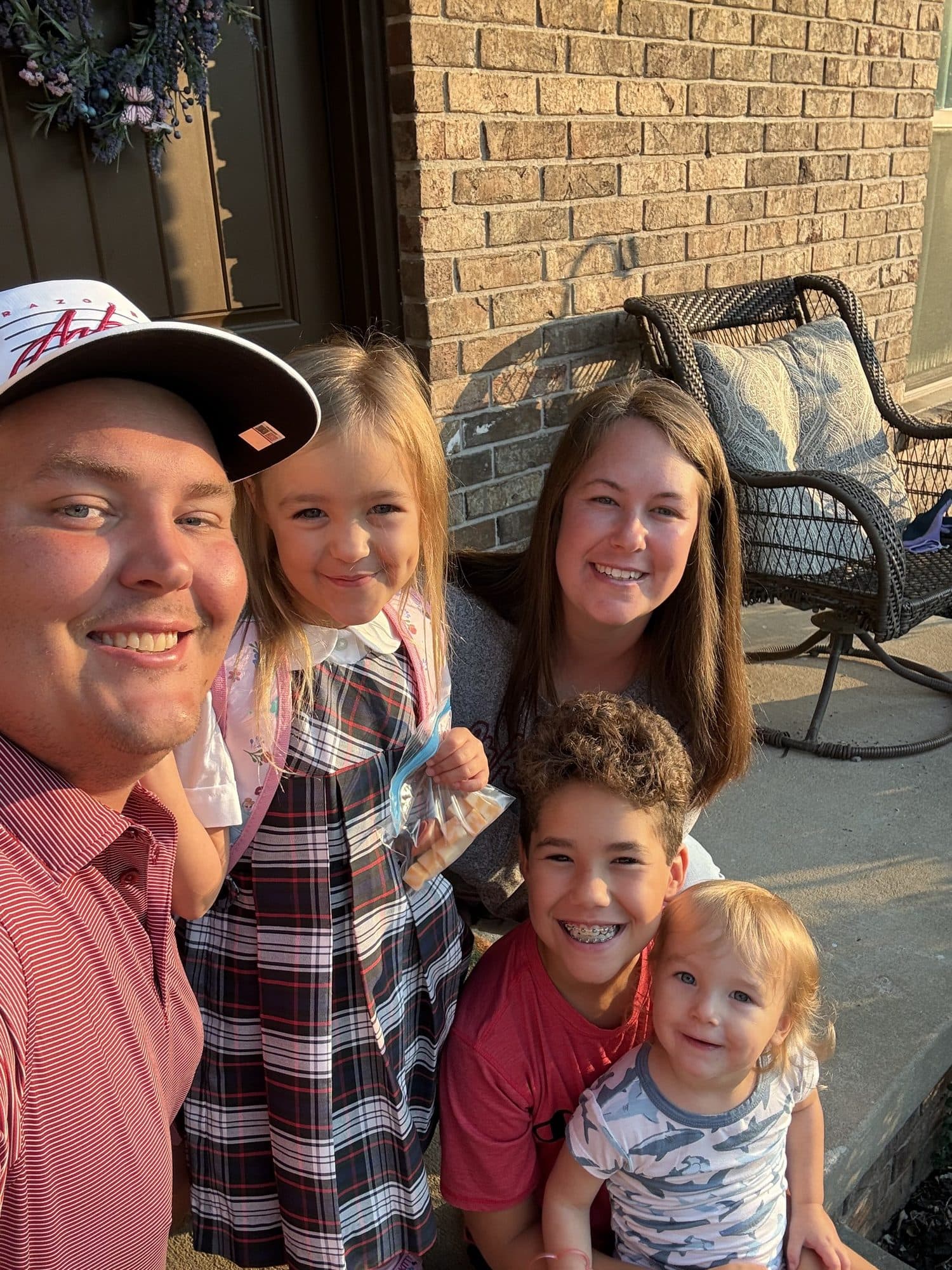 Nick Priest with his family